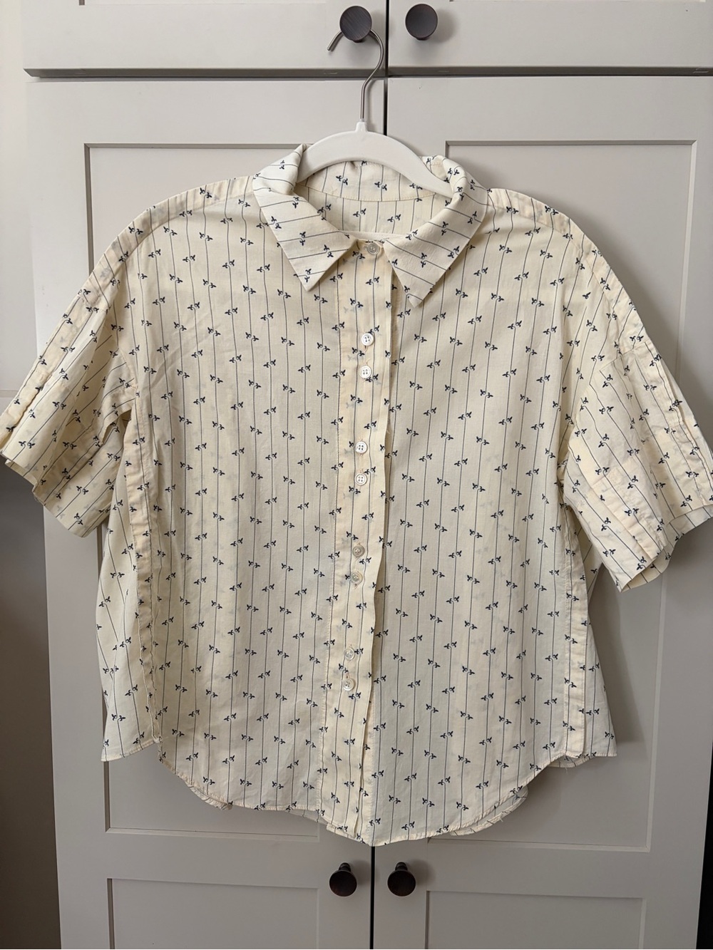 Caron Callahan Button Down Top vintage handmade S may fit XS really special!